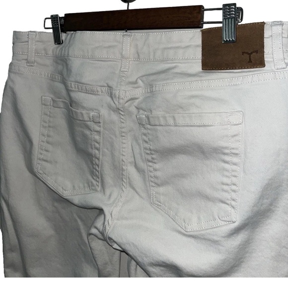 Tecovas Women's Straight Leg High Rise White Jeans Size 31X30 EUC Cowgirl Rodeo - Picture 6 of 9